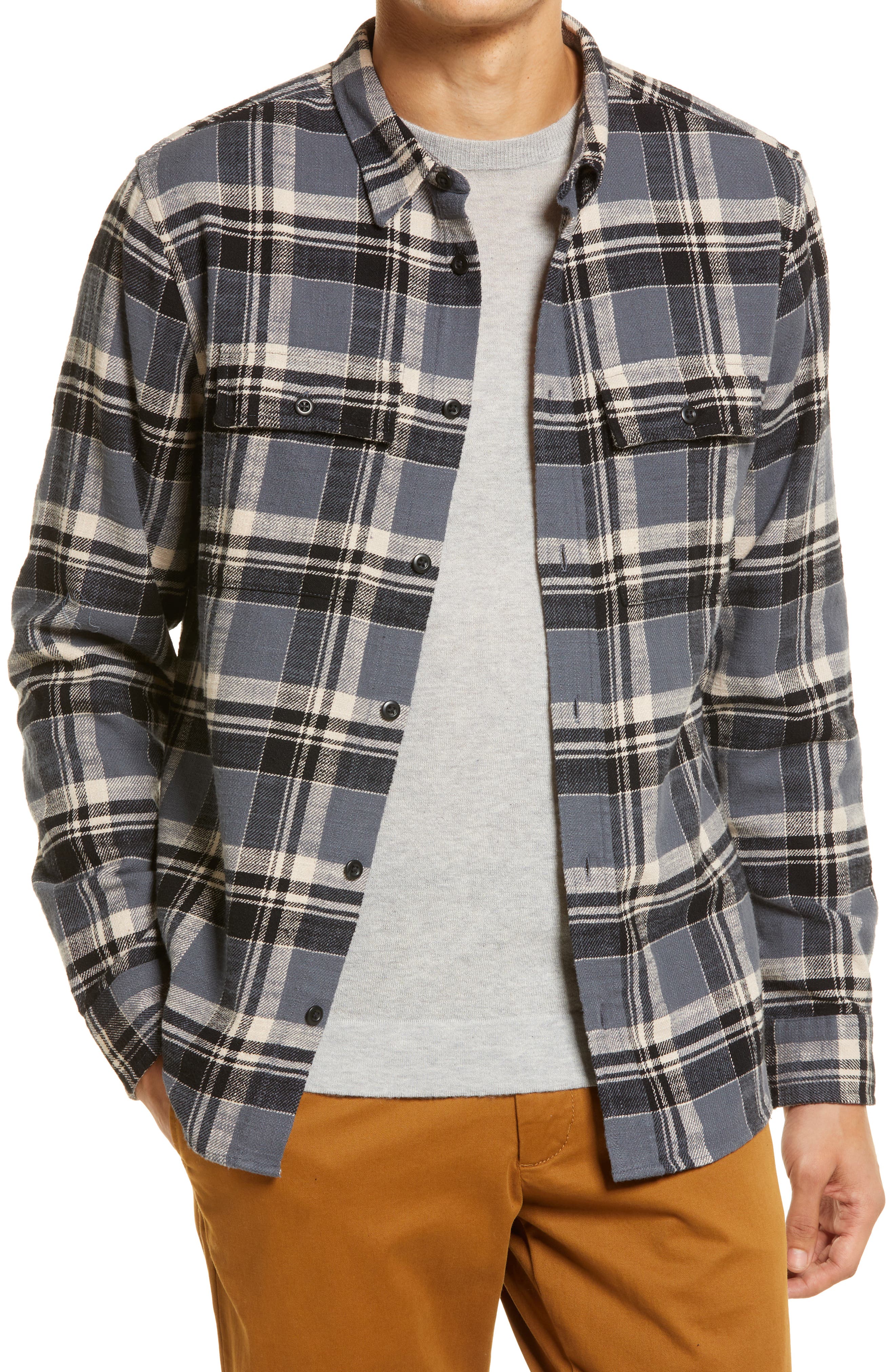 Mens Fall Winter Plaid Long Sleeve Slim Fit Longline Button Down Shirts Mens Fall Winter Plaid Long Sleeve Slim Fit Longline Button Down Shirts